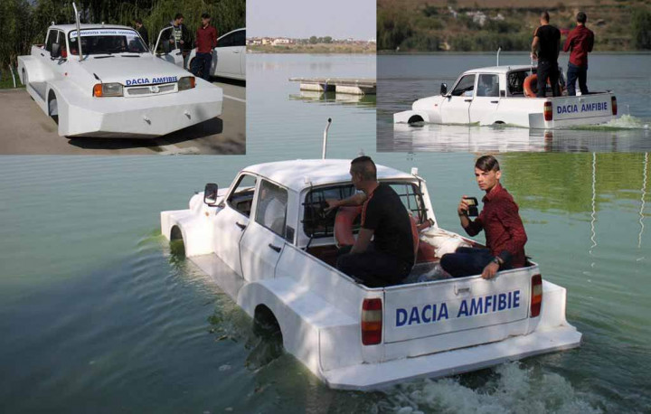 Mahasiswa Rumania Ciptakan Mobil Bisa <i>Ngambang</i>   