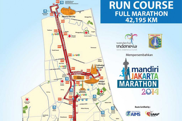 Ini Rute Lari Jakarta Marathon 2014