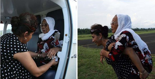 Foto Menteri Susi Gendong Orangtua Heboh di Medsos  
