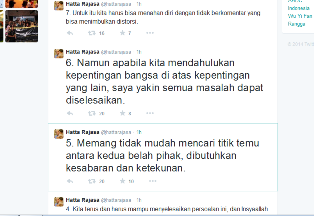 Hatta: Tahan Diri, Jangan Komentar yang Timbulkan Distorsi