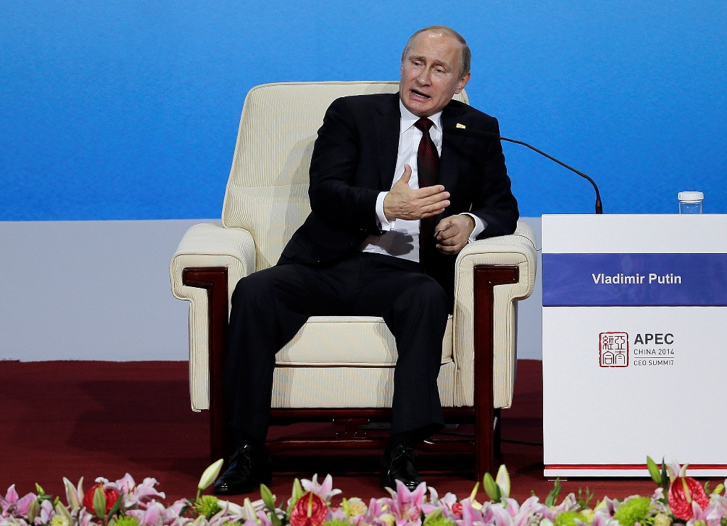 Presiden Rusia Vladimir Putin saat di Forum APEC -- AP Photo/Andy Wong