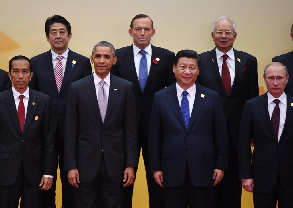 Presiden Jokowi saat berada di forum ekonomi APEC -- AFP PHOTO/Greg BAKER