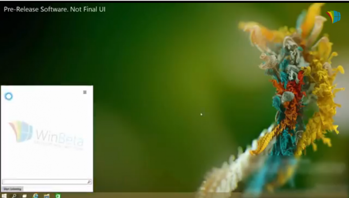Penampakan Cortana dalam Windows 10