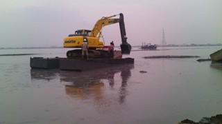 Pengerukan dan Penyedotan Lumpur Lapindo masih Terbatas