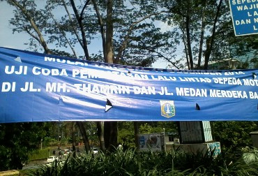 H-7 Uji Coba Pelarangan Motor, belum Ada Rambu di MH Thamrin dan Merdeka Barat