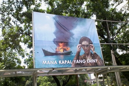 Spanduk <i>Meme</i> Susi Jadi Ikon Baru Kementerian Kelautan dan Perikanan 