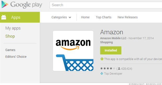 Google Hapus Aplikasi Amazon dari Google Play