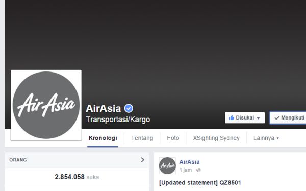 AirAsia Pasang Logo Warna Abu-Abu di Sosmed  