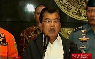 Wakil Presiden: Kemungkinan Besar AirAsia QZ8501 Alami Kecelakaan