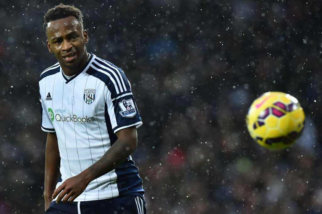 Striker West Bromwich Albion, Saido Berahino dalam radar Tottenham Hotspur (Foto: AFP PHOTO / BEN STANSALL)