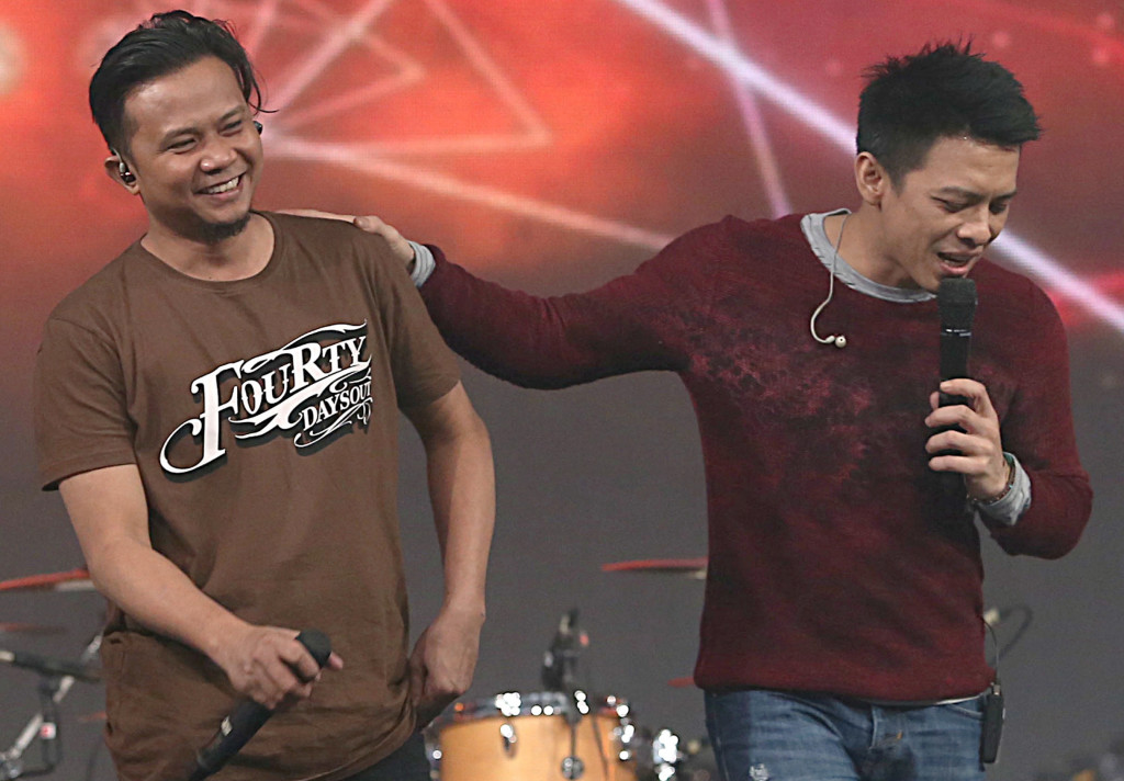 Reza dan Ariel Noah. Foto: Antara/Teresia May