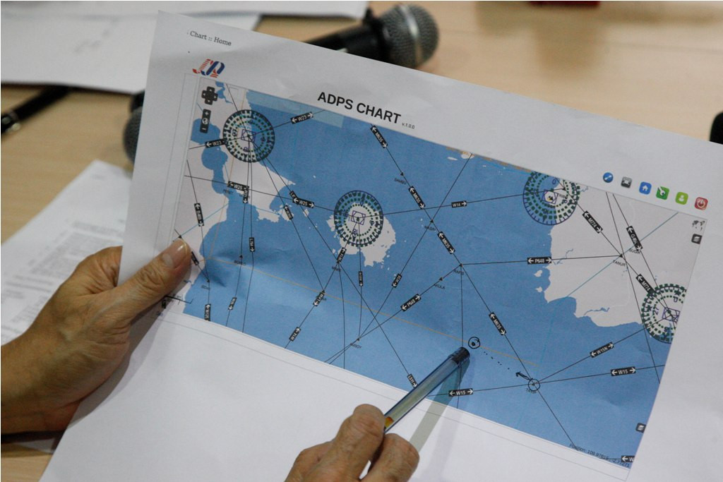 Peta perairan Pangkalan Bun, Kalimantan Tengah--MI/Rommy Pujianto