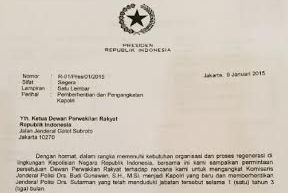 DPR Benarkan Jokowi Usulkan Budi Gunawan Jadi Kapolri