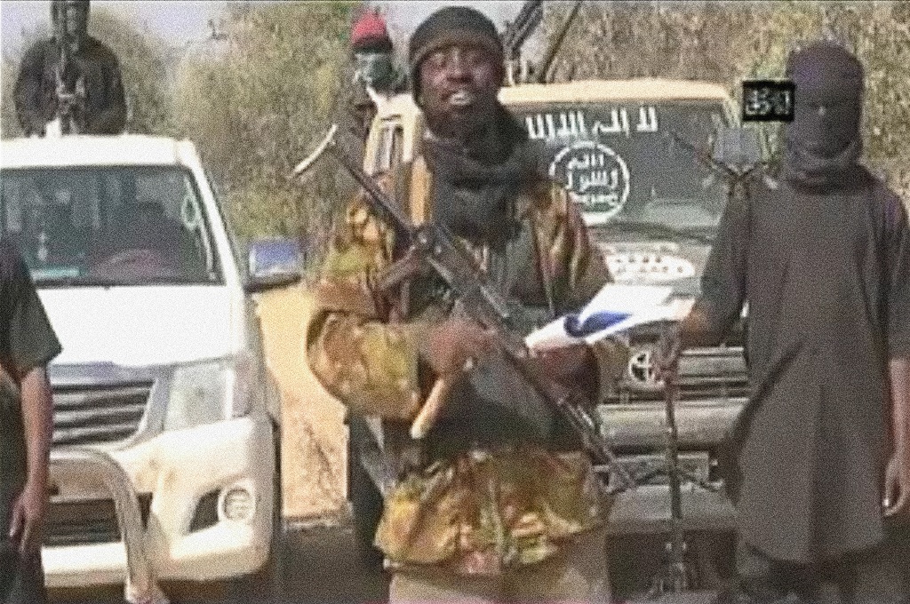 Pemimpin Boko Haram Abubakar Shekau berbicara dalam sebuah video yang dirilis sendiri oleh grup ekstremis tersebut - AFP/-/BOKO HARAM