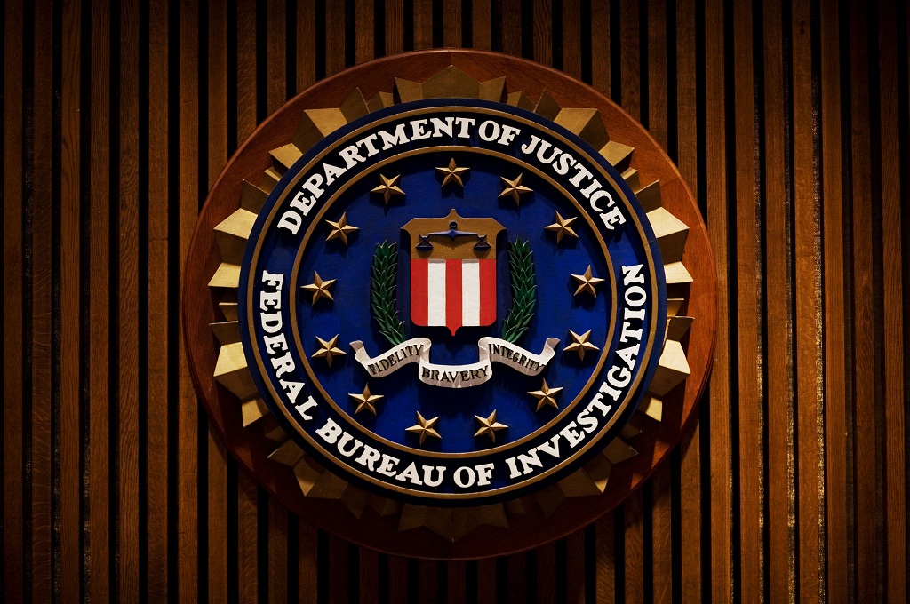 Logo Biro Investigasi Federal AS atau FBI - AFP / MANDEL NGAN