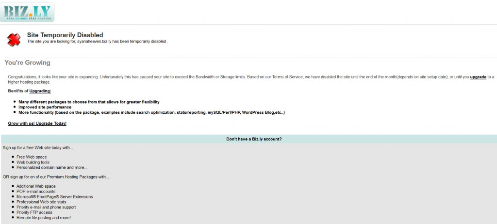 Situs prostitusi berkedok syariah ini sudah tak bisa diakses pada Jumat sore