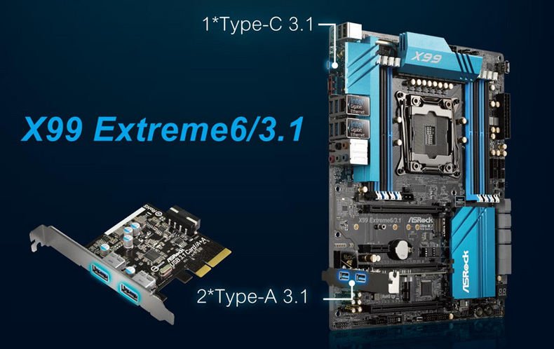 Terdapat dua tipe motherboard Extreme6/3.1, yaitu X99 Extreme6/3.1 dan Z97 Extreme6/3.1