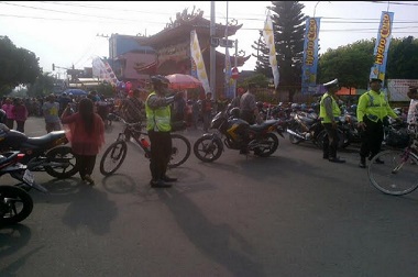 Barongsai Lewat, Beberapa Ruas Jalan di Mojokerto Ditutup
