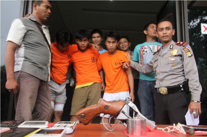 Polisi tangkap pembegal. (Foto:Antara)