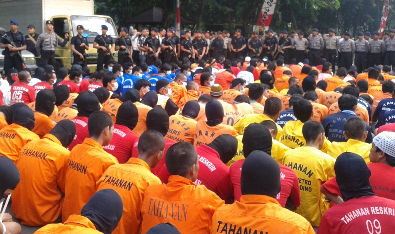 Penjahat jalanan ditangkap Polda Metro Jaya dan jajaran-- MTVN/Aedy