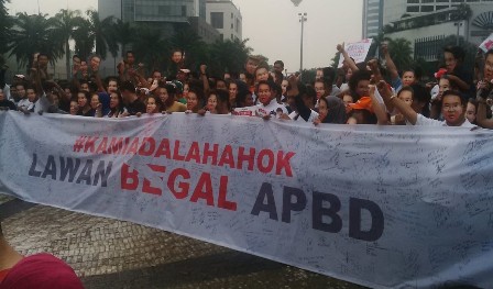 Kawan Ahok Galang Dukungan 'Lawan Begal APBD' di Bundaran HI 