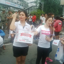 Relawan Cantik Semarakkan Aksi Lawan <i>Begal</i> APBD Jakarta 