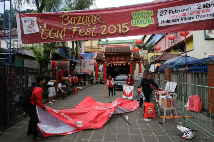 Jelang Kehadiran Presiden, Wihara Dhanagun Bogor Disterilisasi