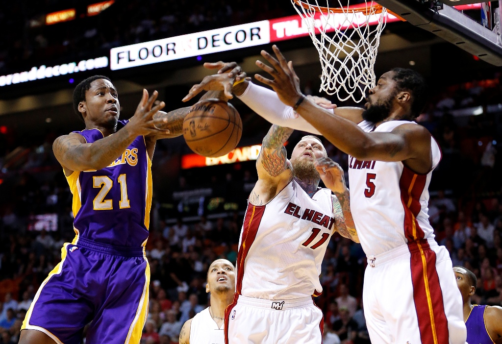 LA Lakers kontra Miami Heat. (Foto: AP/Joel Auerbach)