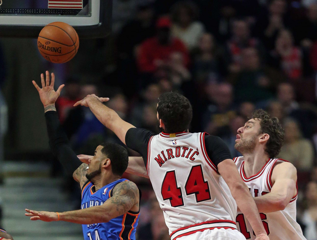 Chicago Bulls berhasil meraih kemenangan atas Oklahoma City Thunder. (Foto: AFP/Jonathan Daniel)
