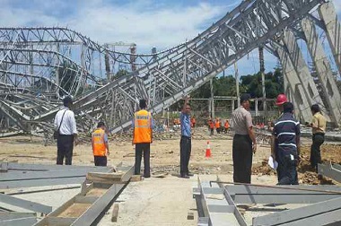 Hanggar Bandara Sultan Hasanuddin yang Ambruk Bernilai Rp46,2 Miliar