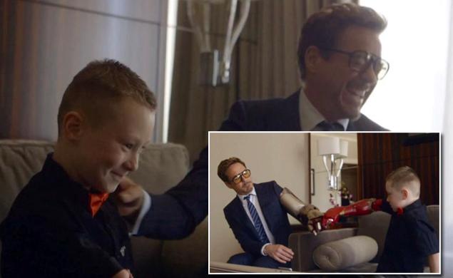 Iron Man Berikan Lengannya kepada Seorang Anak Tuna Daksa  