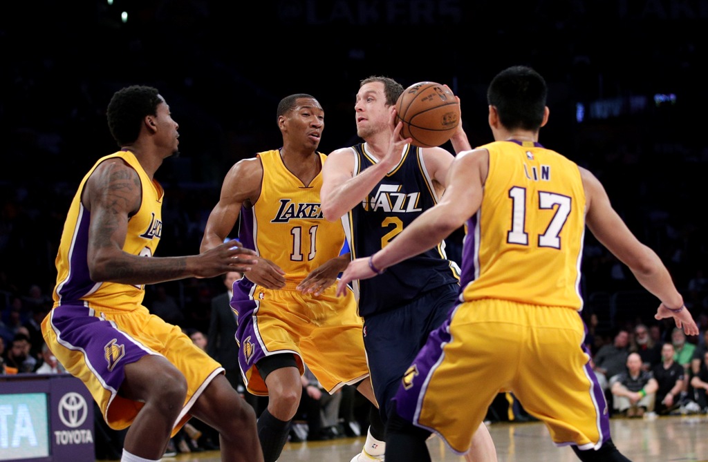 LA Lakers saat menjamu Utah Jazz. (Foto: AP/Jae C. Hong)