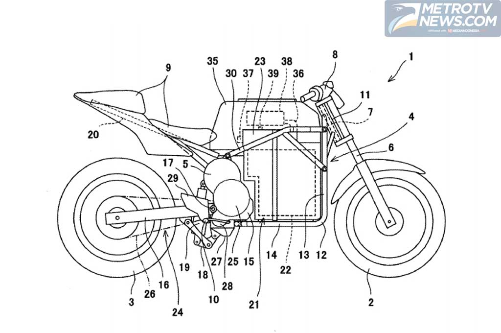 Sketsa detail motor listrik dari Kawasaki. SoftNews NET