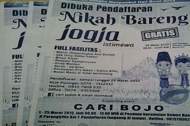 Unik, Ada Nikah Bareng di Traktor di Yogyakarta