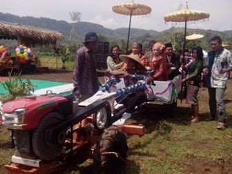 Uniknya Nikah di Atas Traktor di Tengah Sawah 