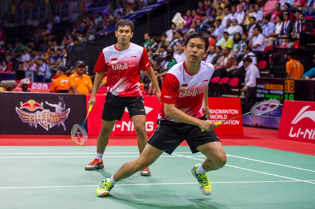 Mohammad Ahsan/Hendra Setiawan (ANTARA FOTO/Ismar Patrizki)