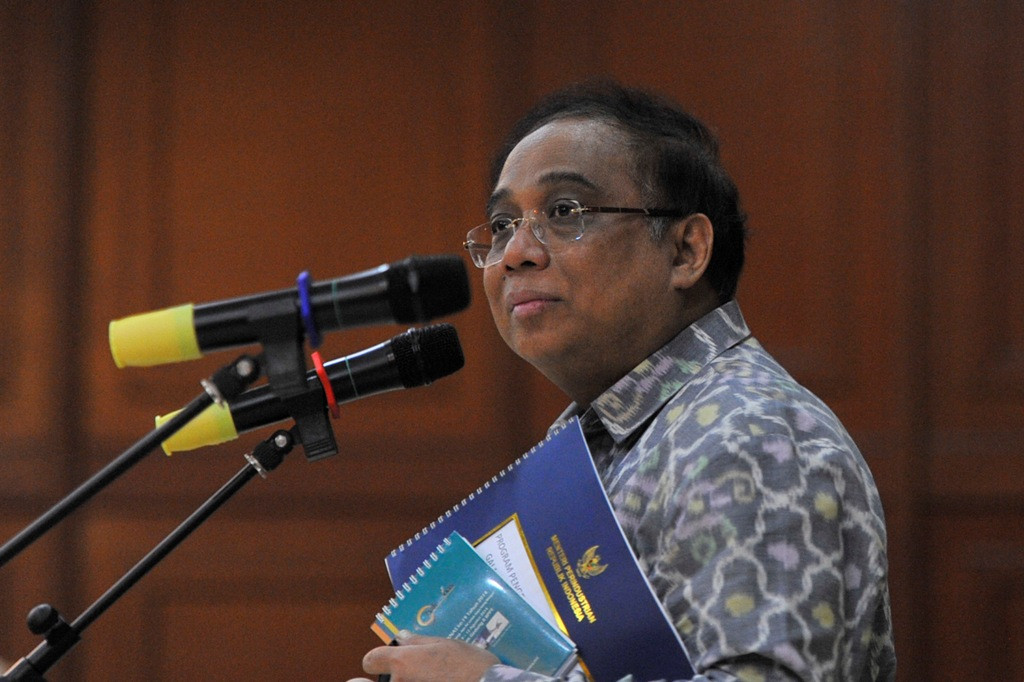 Menteri Koordinator Bidang Kemaritiman Indroyono Soesilo. ANTARA FOTO/Puspa Perwitasari