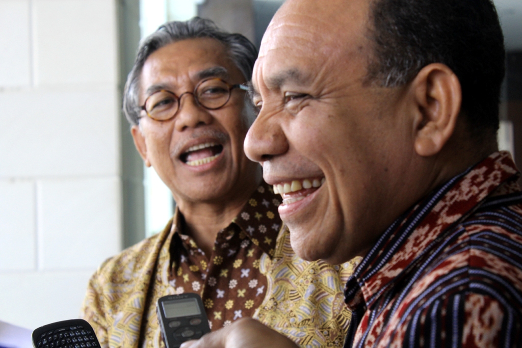 Kepala BPH Migas Andy Noorsaman Someng (kiri). Foto: MI/Palce Amalo