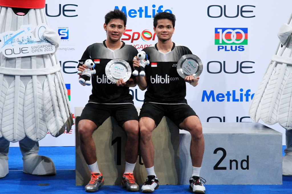 Ganda putra Indonesia Angga Pratama/Ricky Karanda Suwardi (Foto:Humas PBSI)