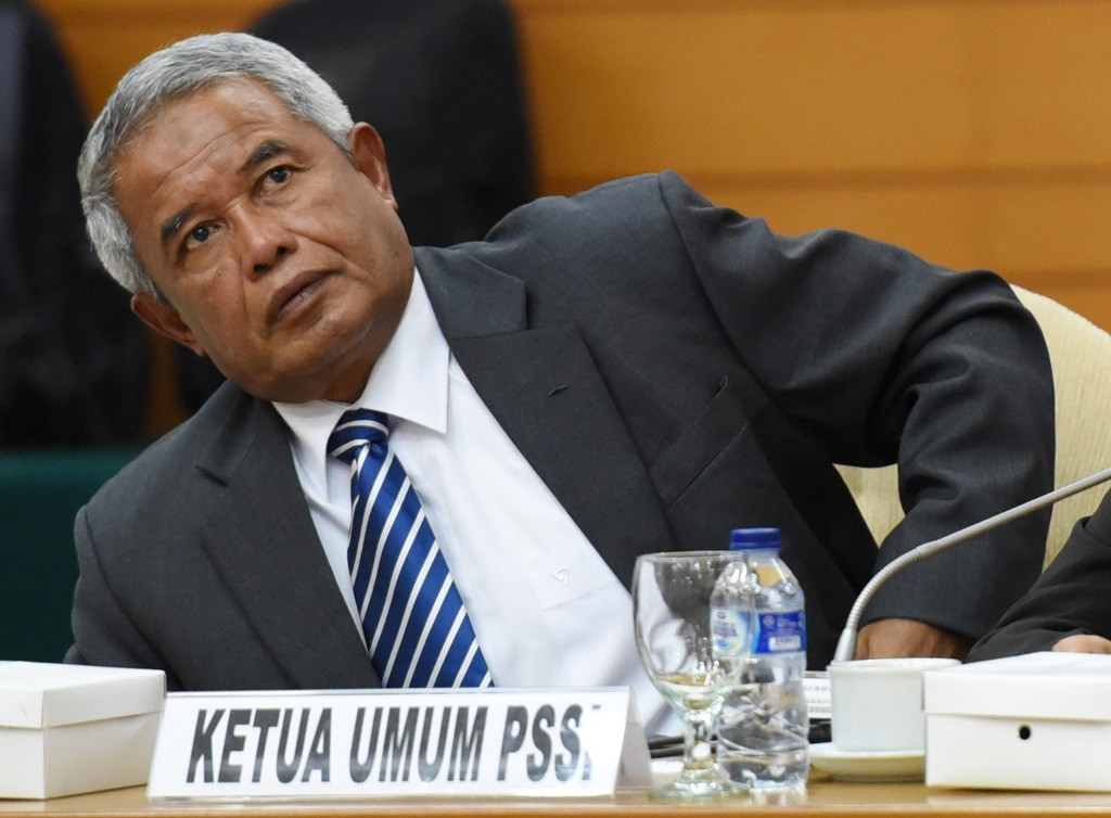 Ketum PSSI, Djohar Arifin Husin saat menghadiri rapat dengan pendapat di Komisi X DPR RI (Foto: ANTARA FOTO/Hafidz Mubarak A)