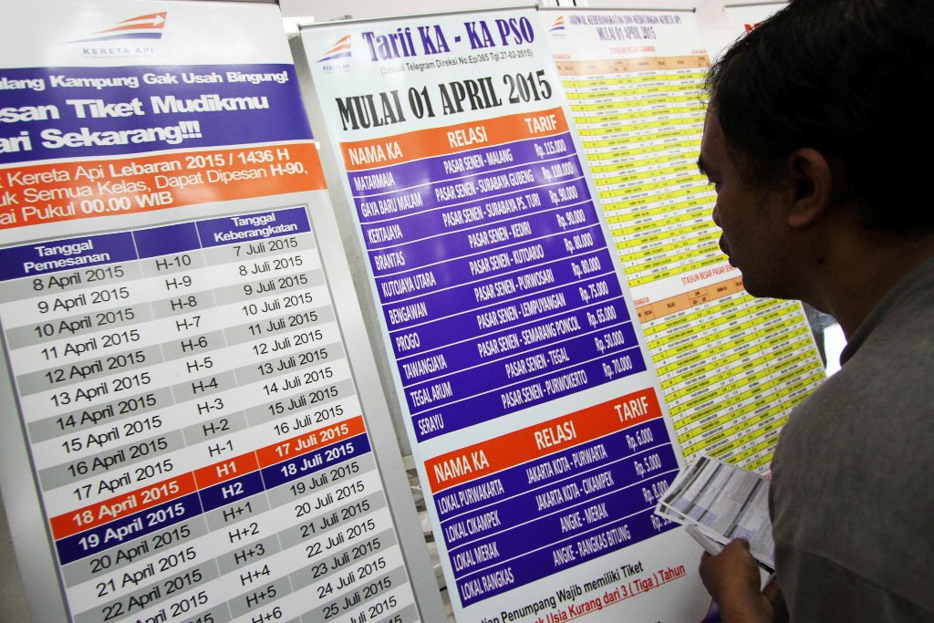 SEBAGIAN BESAR TIKET KA EKONOMI HABIS. MI/IMMANUEL ANTONIUS