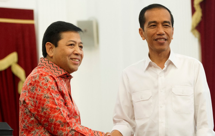 Canda Jokowi dan Setya Novanto di Gedung DPR