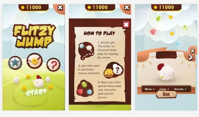 Flitzy Jump Ajak Ayam Melompat di Android 