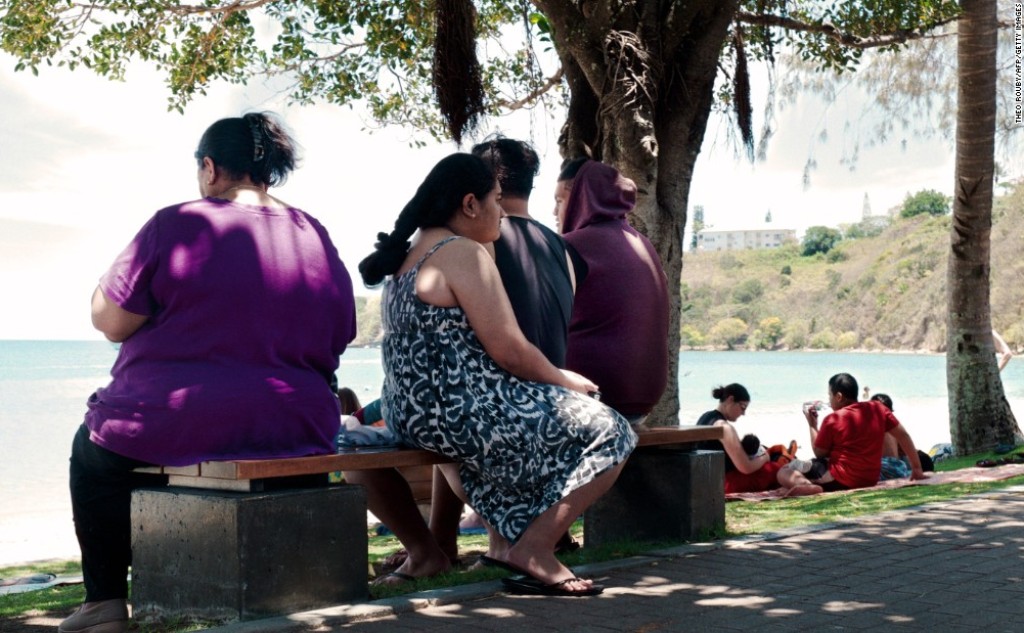 Cook Island yang dihuni orang-orang gemuk. (Foto:CNN)