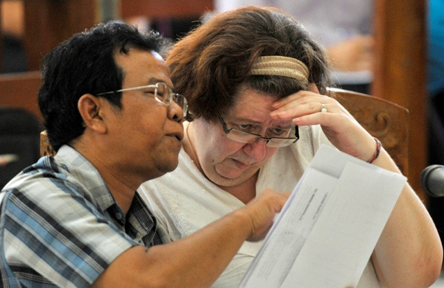 Terpidana mati Lindsay June Sandiford (kanan). (Foto:Antara/ Nyoman Budhiana)