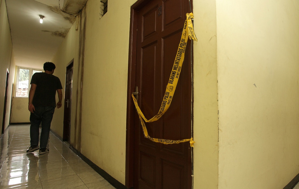 Lokasi pembunuhan Deudeuh Alfi Sahrin. Foto: Muhammad Adimaja/Antara