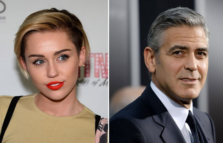 George Clooney Kagumi Miley Cyrus
