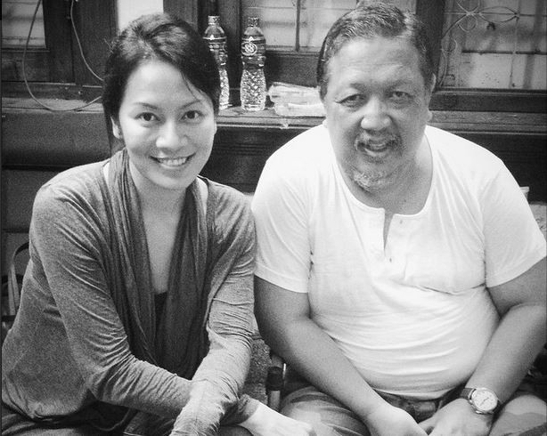 Foto: Dewi Lestari dan Didi Petet saat syuting film Madre / Instagram