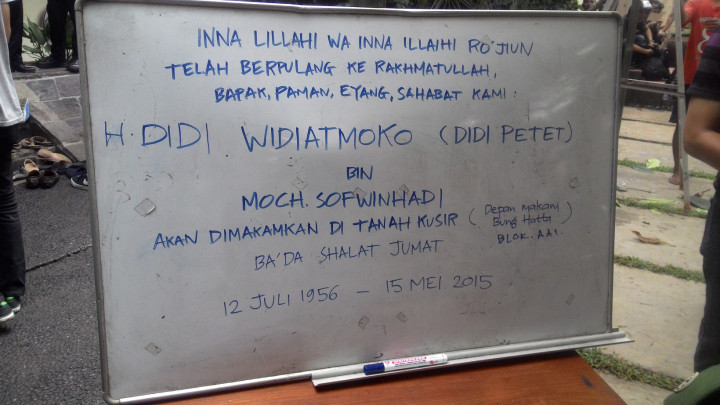 Didi Petet akan Dimakamkan di Tanah Kusir Pukul 15.00 WIB
