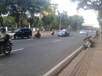 Lalin di Depan Istana Kembali Normal